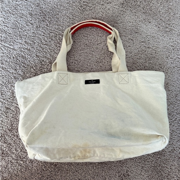 Kate Spade Pink and Cream Canvas Tote - Picture 3 of 7